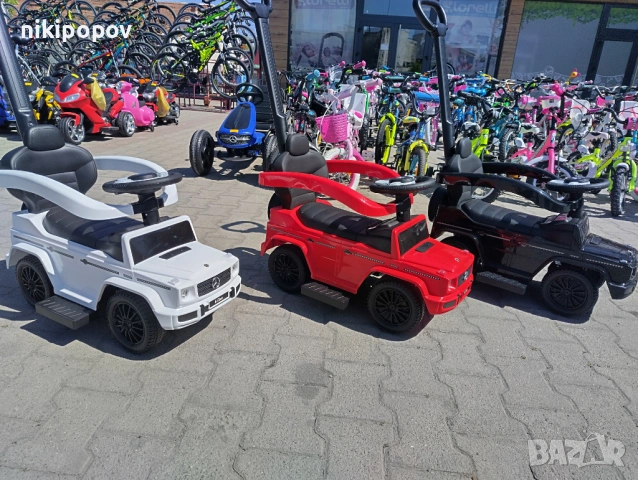 MERCEDES Кола за яздене с дръжка Mercedes-benz G350d, снимка 12 - Детски велосипеди, триколки и коли - 53849651