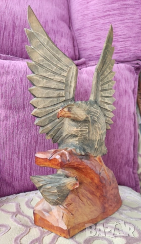 Фигурка-мъж, статуетка деца на люлка, орел с орле -детайлна немска дърворезба, снимка 13 - Антикварни и старинни предмети - 53387886