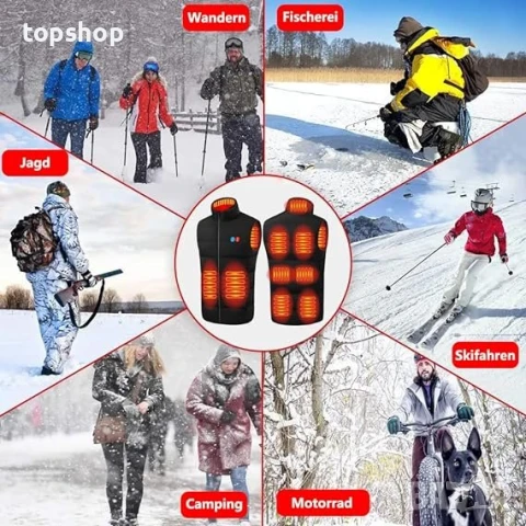 Жилетка с подгряване XCMVCN, (захранващата батерия не е включена)-М, снимка 2 - Аксесоари за коса - 50569514