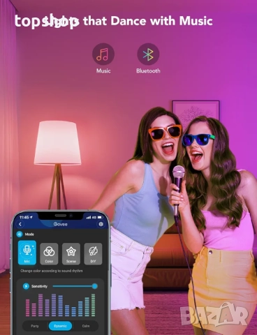 Нови умни крушки Govee h6008 с WiFi и Bluetooth крушки с променящи се цветове, синхронизация с ..., снимка 3 - Крушки - 51728610