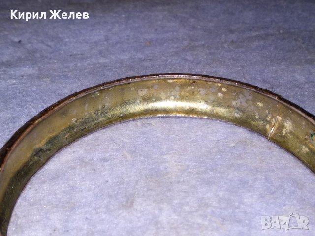 СТАРА ФЛОРАЛНО ОРНАМЕНТИРАНА СРЕБРИСТА СТОМАНЕНА ВИНТИДЖ - АРТ СТИЛ ГРИВНА 26613, снимка 6 - Гривни - 41096225