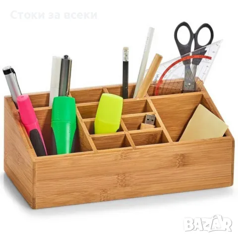 Стилен и практичен бамбуков органайзер, снимка 5 - Други стоки за дома - 49111926