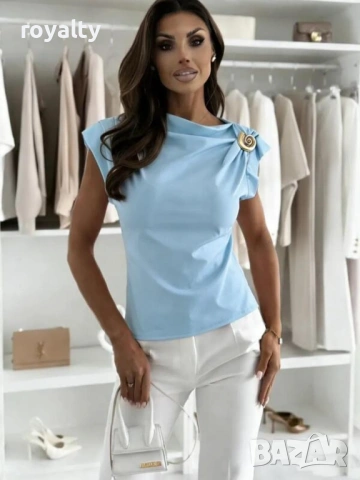 Дамска Елегантна Синя Блуза