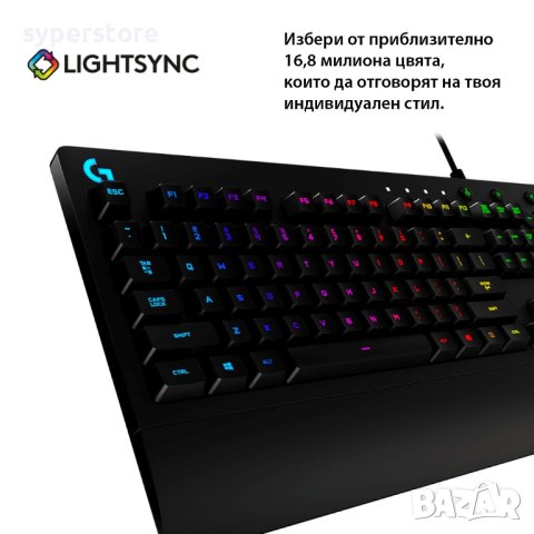 Клавиатура USB Геймърска Logitech G213 Prodigy 920-008093 LED 16.8мил. цвята Мултимедийнa Черна, снимка 7 - Клавиатури и мишки - 41818914