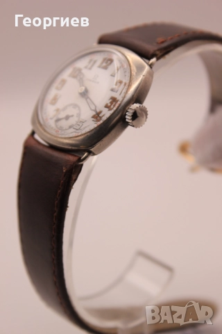 Omega WW1 Trench Watch – Сребърен оригинал от 1916 г. механичен, снимка 7 - Мъжки - 52369554