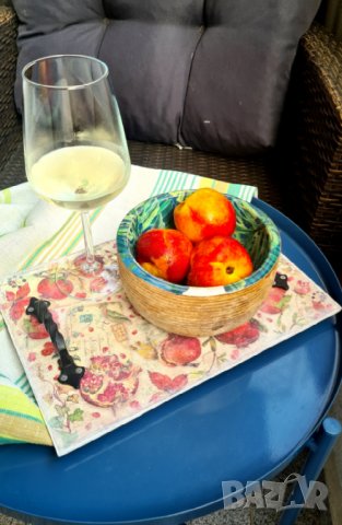 Дървена тава поднос за сервиране нар декупаж, снимка 2 - Декорация за дома - 28461264