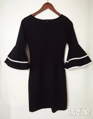 Нова черна официална рокля с волани S размер размер , снимка 2 - Рокли - 47095958