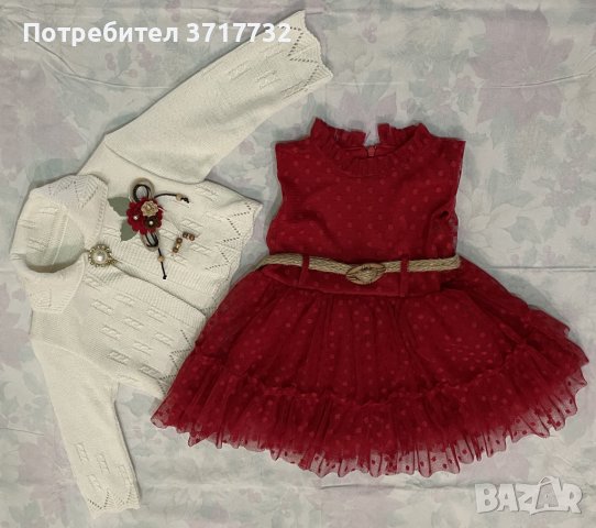 Рокля с плетена жилетка, снимка 4 - Детски комплекти - 41291718