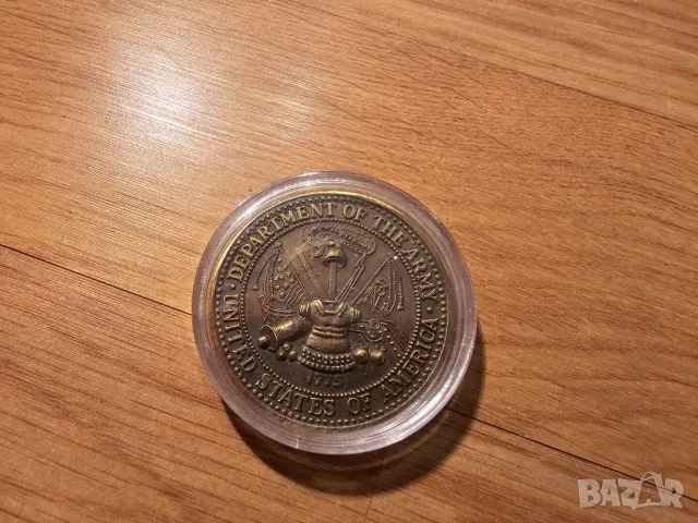 Медал на военния департамент на САЩ, USA АМЕРИКА в защитна капсула за ценители и колекционери , снимка 3 - Антикварни и старинни предмети - 49146542
