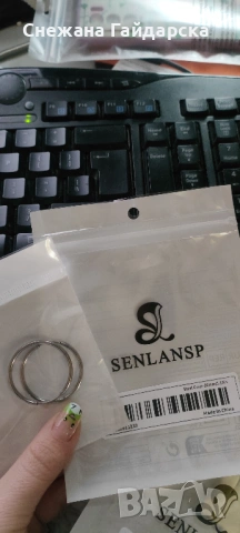 Обеци тип халка от неръждаема стомана., снимка 3 - Обеци - 53121171