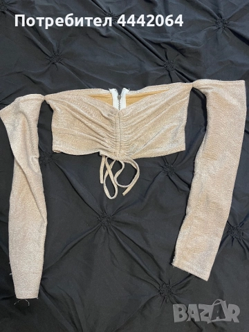 Нежен бежов топ, снимка 3 - Корсети, бюстиета, топове - 51780418