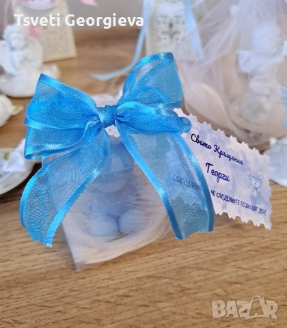 Ръчно изработени подаръчета за гости - ангелчета, кутийки, крила. Етикети за поводи, снимка 2 - Декорация - 53528176