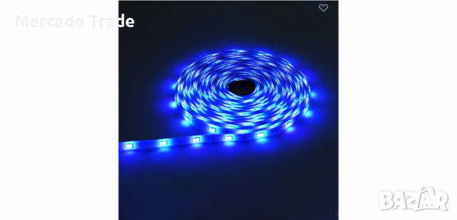 Многоцветна самозалепваща LED лента с дистанционно, 3м, снимка 3 - Лед осветление - 36282387