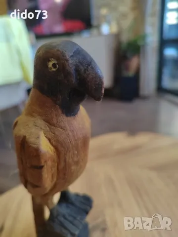 Дървена фигура на папагал., снимка 3 - Декорация за дома - 47386902