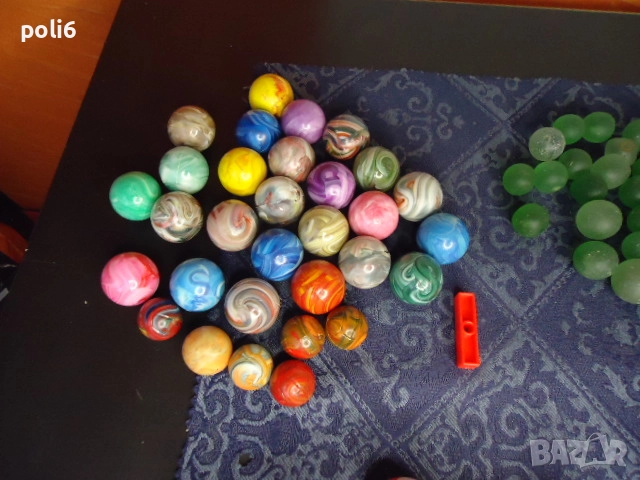 стъклени топчета,гуди,лимки, билички, сирийчета,сълзи ,гумени топчета-топчовци, снимка 2 - Колекции - 14479439
