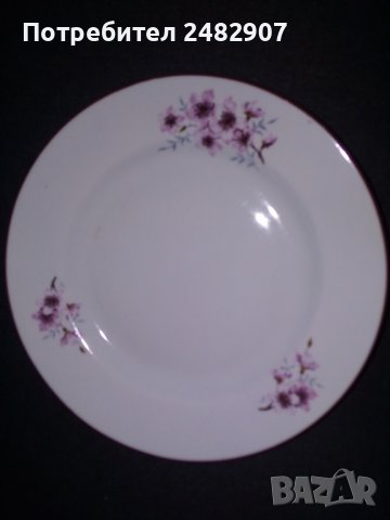 Комплект стари порцеланови чинии - 6 бр. , снимка 2 - Чинии - 42195733