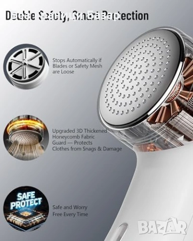 Нова Електрическа машинка за дрехи против мъхчета 5 скорости 6 остриета, снимка 5 - Други стоки за дома - 53822277