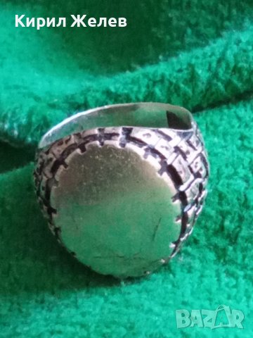 МАЙСТОРСКИ МАСИВЕН РЕТРО СРЕБЪРЕН АРТ ДЕКО ПРЪСТЕН ЛАКИРАНО СРЕБРО 925 СТИЛНО ОРНАМЕНТИРАН 28744, снимка 9 - Пръстени - 37300680