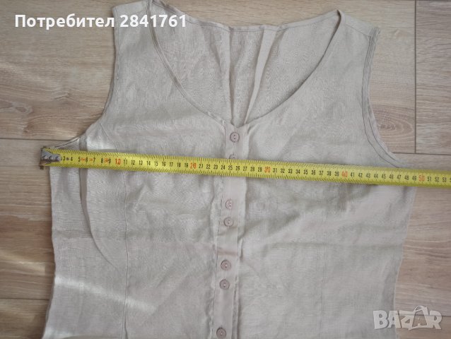 Дамска ленена блуза без ръкав , снимка 4 - Корсети, бюстиета, топове - 41631148