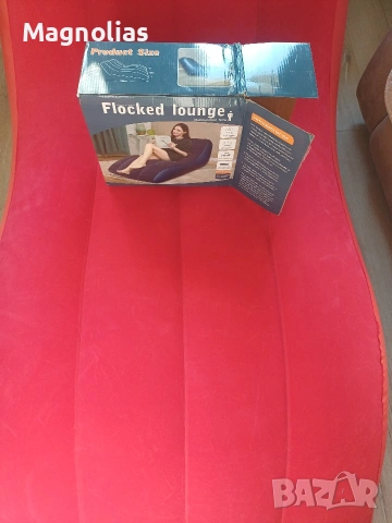 НАДУВАЕМ ШЕЗЛОНГ Flocked lounge , снимка 7 - Градински мебели, декорация  - 53848321