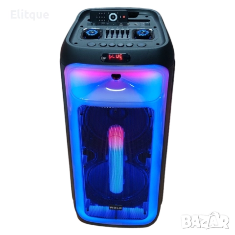 Преносима светеща караоке тонколона с микрофон и дистанционно управление  DR-1028, снимка 2 - Друга електроника - 52862468