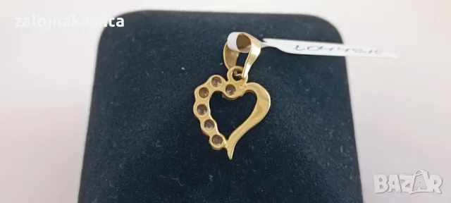 Златна висулка сърце-1,10гр/14, снимка 3 - Колиета, медальони, синджири - 49081297