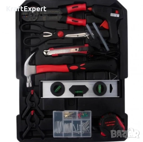 Куфар с инструменти 499 части KraftWorld – тресчотни ключове,тресчотка, клещи, отвертки, снимка 2 - Куфари с инструменти - 50474118