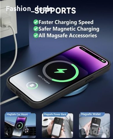 Нов 4 в 1 магнитен калъф за iPhone 14 Pro Max Съвместим с MagSafe, снимка 7 - Аксесоари за Apple - 41991236