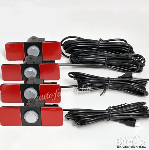 Парктроник система със зумер, 4 броя сиви датчика, 16,5мм, снимка 1