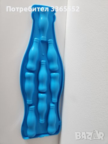 Пластмасова форма за лед с капак бутилки Coca Cola 9 гнезда, снимка 2 - Форми - 44212548