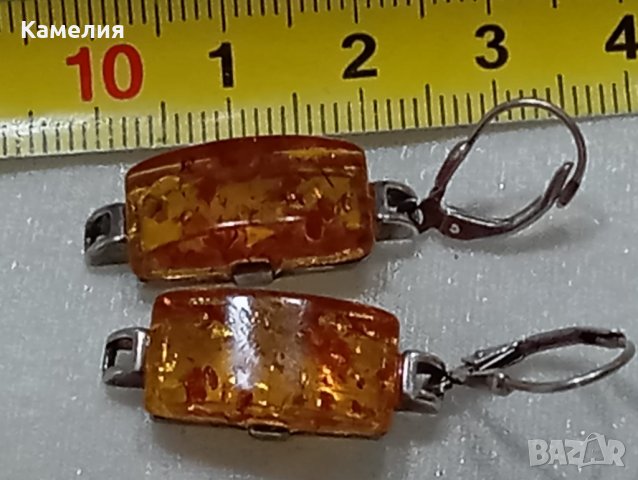 Сребърен комплект с кехлибар , снимка 9 - Бижутерийни комплекти - 44400117