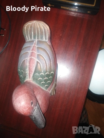 старинна дървена патица , снимка 3 - Декорация за дома - 53759155