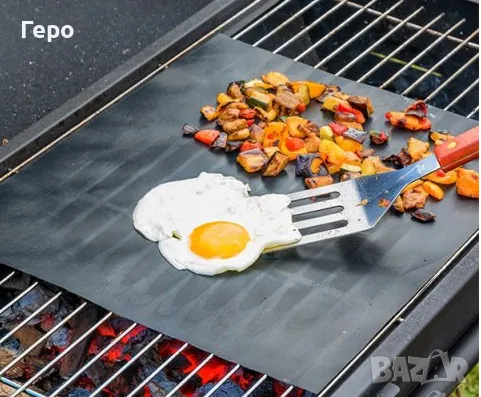 Тефлонова подложка за скара, барбекю, фурна  33/40 см, снимка 5 - Аксесоари за кухня - 48610063