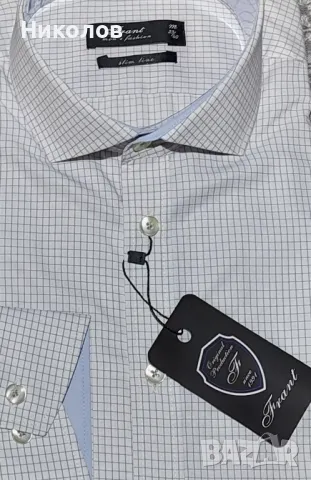 Мъжки ризи Frant 39/40 М - Slim line, снимка 2 - Тениски - 48179457