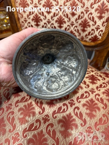 стара голяма чаша бокал с интересни мотиви, снимка 5 - Други ценни предмети - 53233752