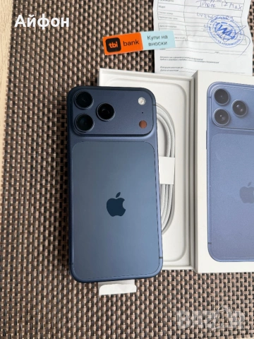 НОВ! 256Gb *ЛИЗИНГ* iPhone 17 Pro Max Deep Blue / 24М ГАРАНЦИЯ, снимка 3 - Apple iPhone - 53724094