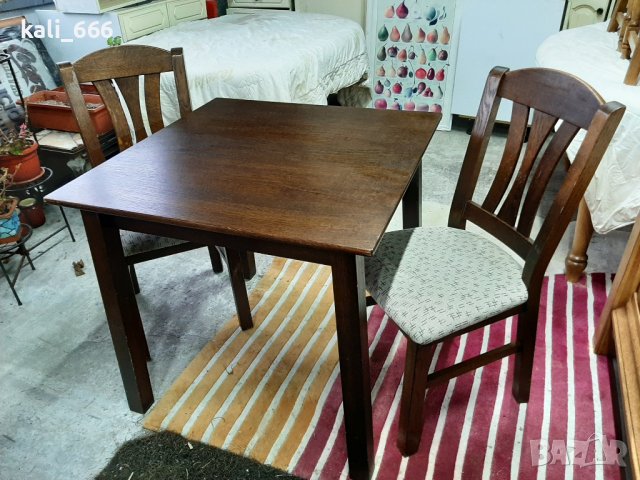 Трапезна маса +2 стола внос от Холандия , снимка 2 - Маси - 39927441