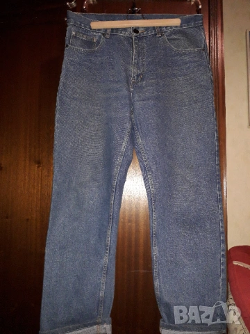 Мъжки дънки сини с по широки крачоли, снимка 2 - Дънки - 53627145