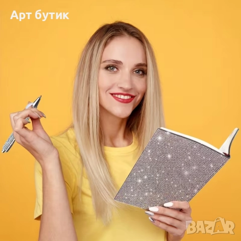 Сватбена книга за пожелания  с химикал, декорирани с кристали, снимка 3 - Декорация - 52583411