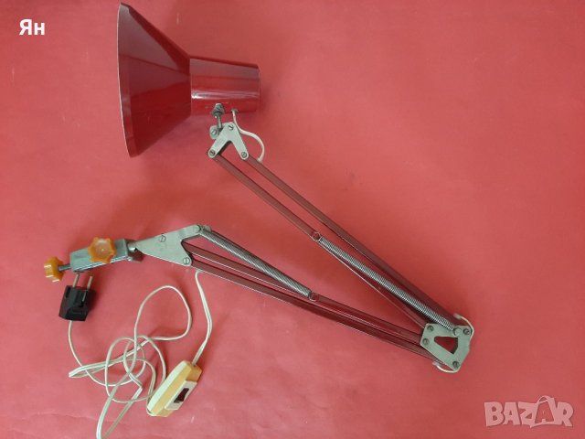 Стара Ретро Настолна Чертожна Преносима Лампа , снимка 9 - Настолни лампи - 39553375