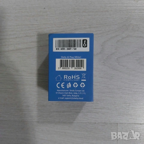 Смарт контакт Shelly AZ Plug (B2445) – Wi-Fi & Bluetooth, 12A/2500W, Енергомер, снимка 6 - Друга електроника - 53858173