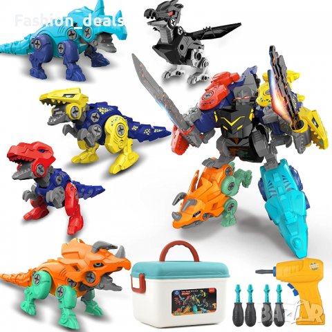 Нова Играчка за сглобяване на динозавър с Бормашина Отвертки Подарък за деца 3+ години Коледа