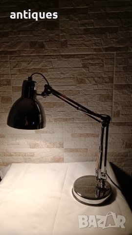 Никелирана / хромирана настолна лампа за бюро - Винтидж - №4
