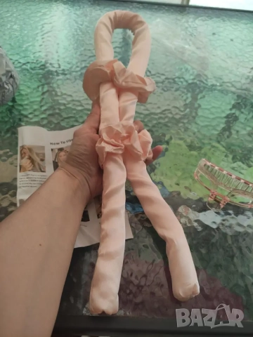  Голяма, стилна ролка за коса от коприна  , снимка 4 - Аксесоари за коса - 51802247