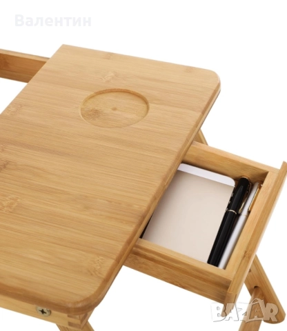 Бамбукова поставка за лаптоп, снимка 5 - Други стоки за дома - 52489049