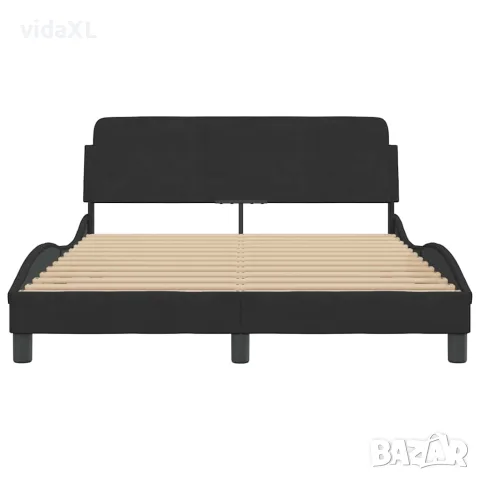 vidaXL Рамка за легло Dover, черна, 140x200 см кадифе, снимка 4 - Спални и легла - 56147421