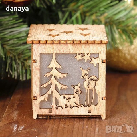 2490 Светеща коледна играчка с LED светлина, 7см, снимка 3 - Декорация за дома - 34554857