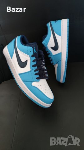 Nike Air Jordan 1 Low unc сини обувки маратонки размер 43 номер 42 налични маратонки нови ниски, снимка 4 - Маратонки - 39190651