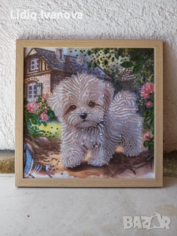 Готов частично облепен диамантен гоблен , снимка 2 - Гоблени - 53828355