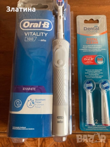Нова ел. четка Oral B с допълнителни два накрайника